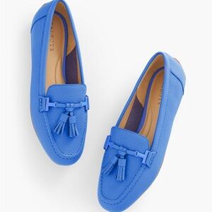 Talbots New no Tag 5.5 Everson Pebble Leather Driver Loafer Flats